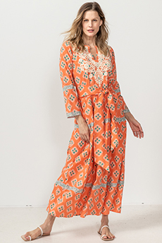 Nancie Cotton Mango Dress