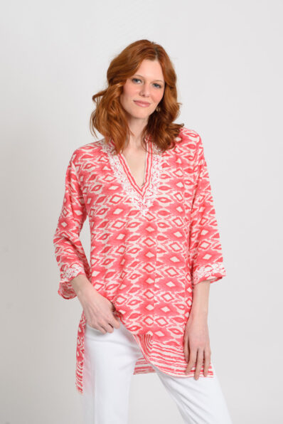 Aubrey Pink ArtSilk Shirt/Tunic