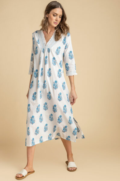 Cori Blue Cotton Dress