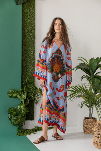 Rosalie Pineapple Print Kaftan