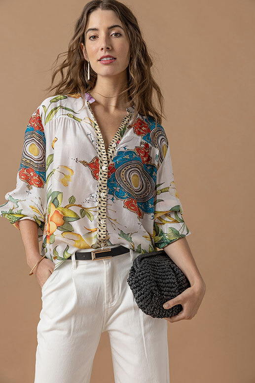 natalia_shirt_1369_small Woman wearing a tropical blouse - Natalia Shirt